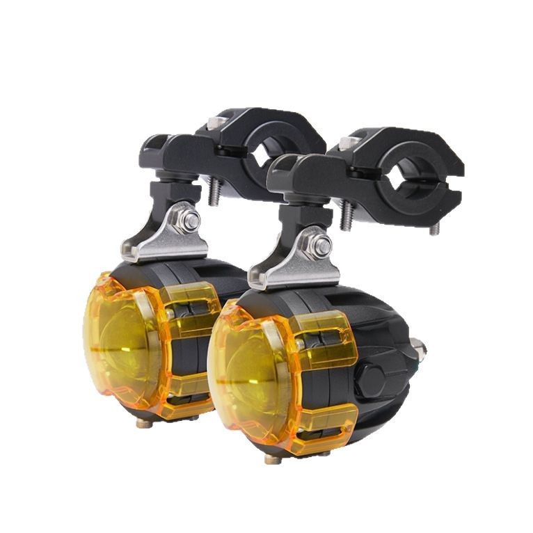 Motuoche Motorcycle Spotlight High-Power LED Spotlight Super Bright High Low Beam (Motorcycle headlights, headlights) - black