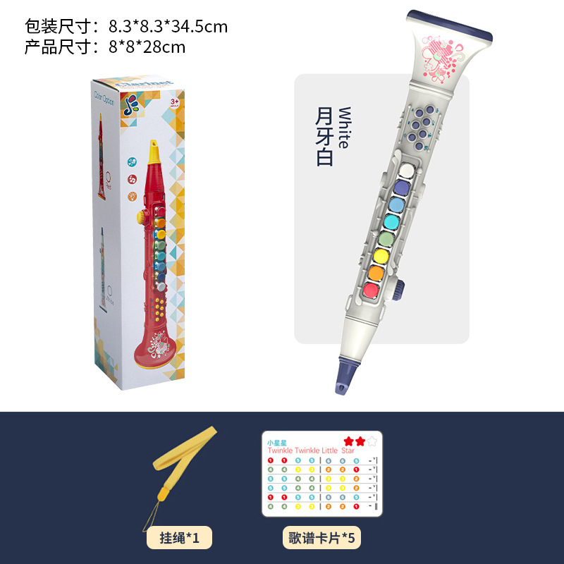 Educación temprana de los niños Juego educativo simulación instrumento musical saxofón eléctrico pequeño tamaño clarinete música juguete puesto Venta caliente