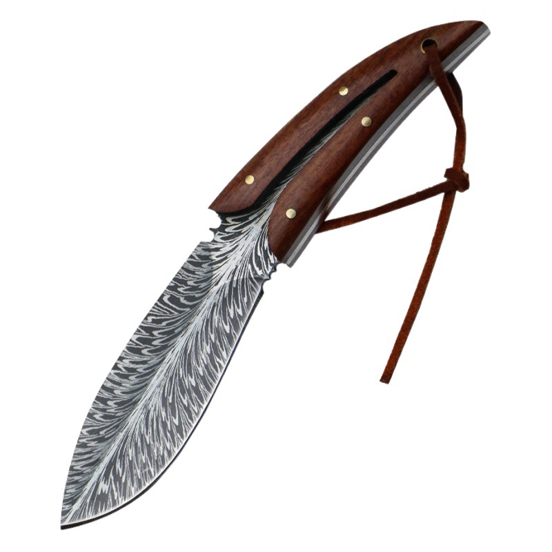 Cuchillo al aire libre cuchillo táctico cuchillo de alta dureza afilado Cuchillo pequeño recto salvaje cuchillo de supervivencia cuchillo de autodefensa transfronterizo