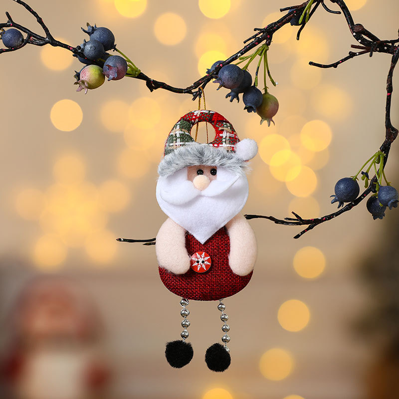 Decoraciones de Navidad anciano muñeco de nieve ciervo regalos de Navidad pequeño colgante muñeca de peluche colgante de árbol de Navidad suministros