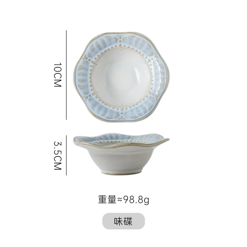 Ceramic set, gift box, tableware, retro soup bowl, light luxury style