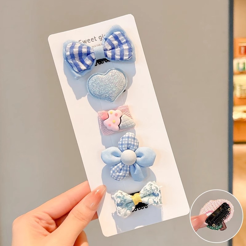 Niños lindos clips de pelo de sudor, clips de pelo de tela para bebés, clips de pelo de bordes laterales, clips de pelo fetal para bebés que no lastimen clips de pelo