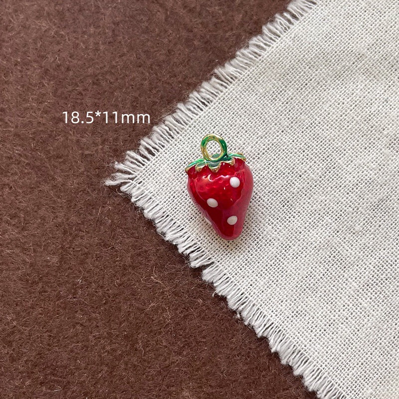合金滴油可爱挂件立体榴莲草莓蛋糕摩托车樱桃串珠DIY手工手链配|undefined