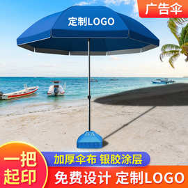 批发户外圆顶遮阳沙滩伞商用地摊摆摊太阳伞加厚庭院广告折叠伞