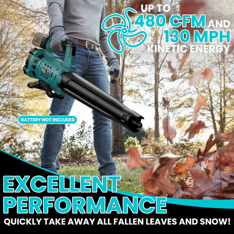 Makita lithium battery storm machine Dewei charging blower strong motor surging wind multi-directional clean super long