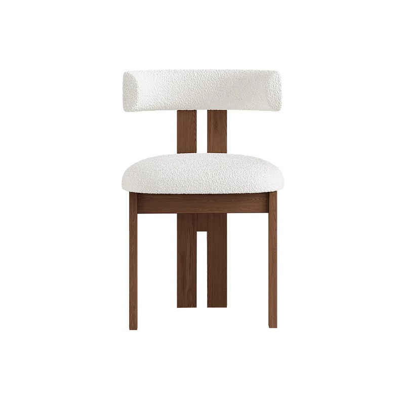 Silla de comedor de estilo antiguo francés, casa, hotel, restaurante, bolsa suave, silla de madera maciza, negociación de lujo ligero, taburete de maquillaje informal