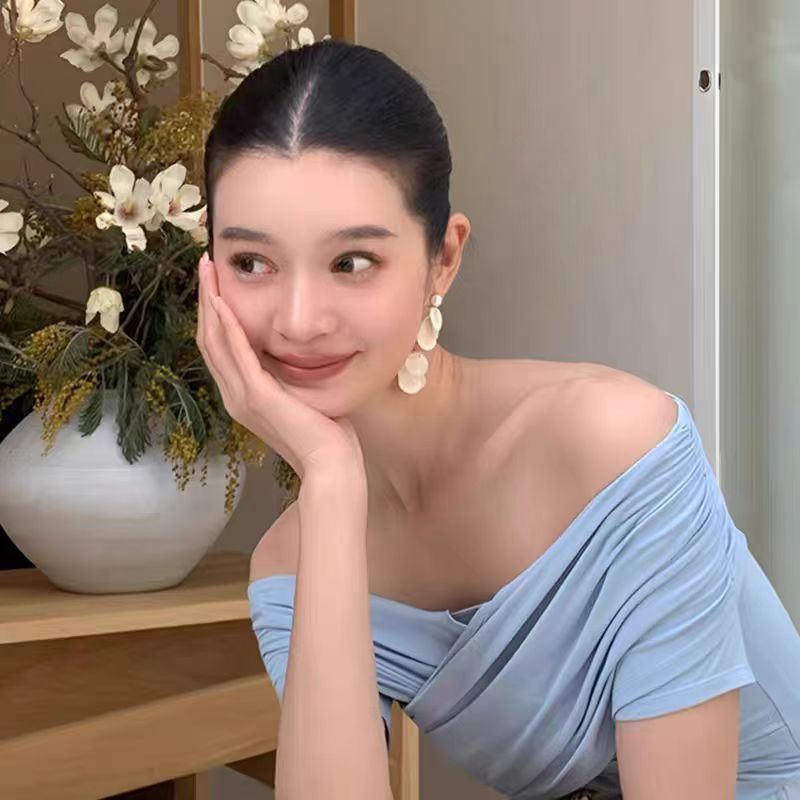 法式复古贝壳长款流苏珍珠耳环女新款独特小众设计高级感百搭耳饰|undefined