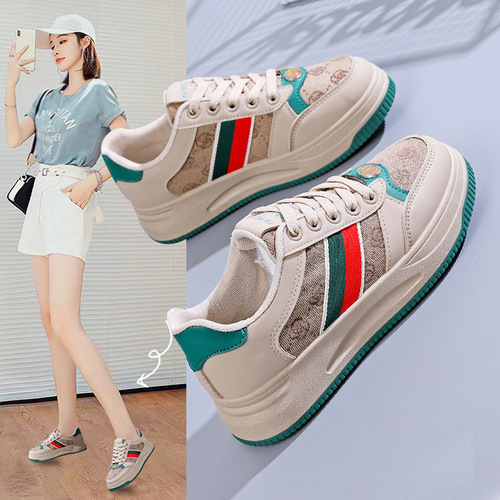  Korean version summer new daddy women's shoes ins trendy thick-soled student breathable sports and casual shoes P206