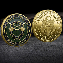 外国陆军特战队仿金纪念币 收藏军迷仿金幸运币硬币 跨境供商