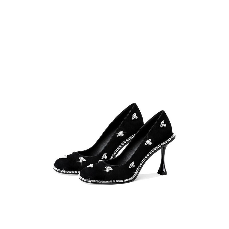 "Youtan Zhanzijing" designer style rhinestone square-toed stiletto high-heeled shoes for women, 2026 new spring shallow-cut party shoes "Youtan Zhanzijing" designer style rhinestone square-toed stiletto high-heeled shoes for women, 2026 new spring shallow-cut party shoes