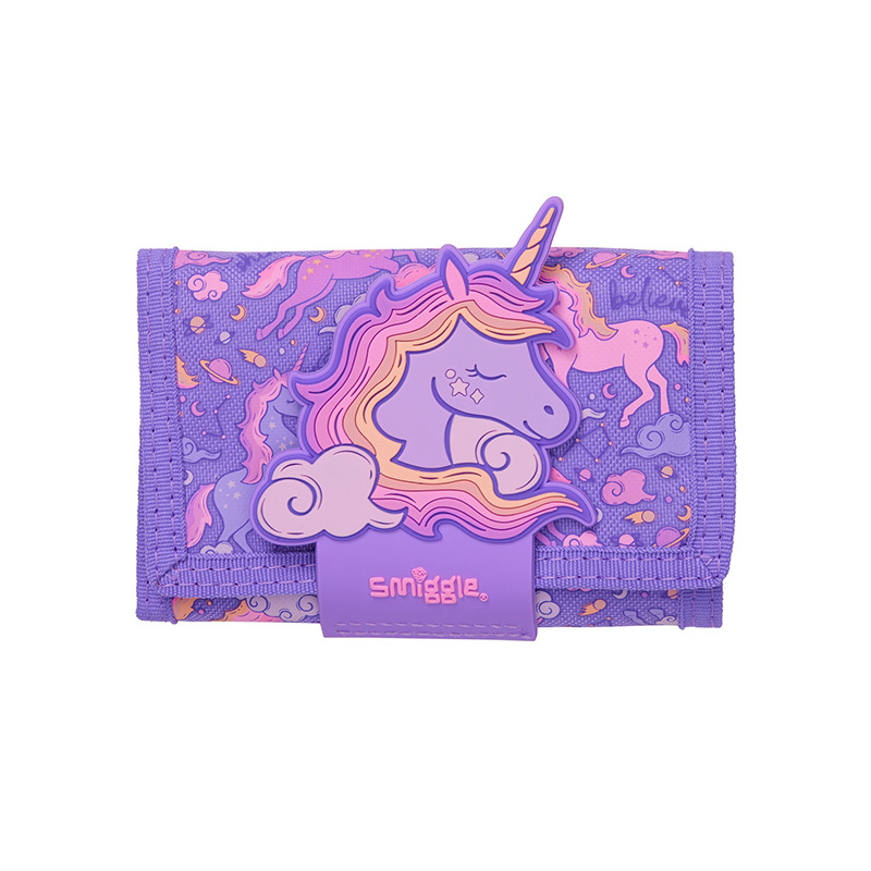 Australia smiggle estudiante titular de la tarjeta de la cartera de los niños plegable macho y hembra bus de dibujos animados titular de la tarjeta de regalo de cumpleaños