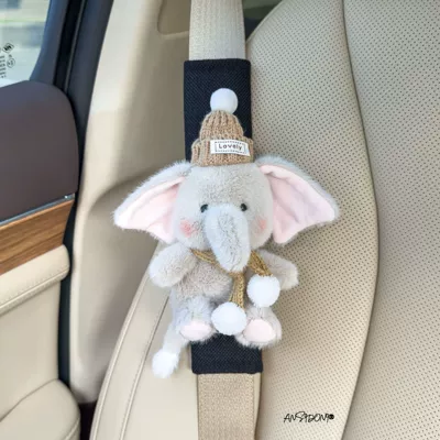 Sürətlər qutusu və əl tormozu başlıqları Belt Shoulder Pad Anti-Wear Clothing - black-linen-shoulder-cover-q-cute-gray-elephant-khaki-scarf-set-single