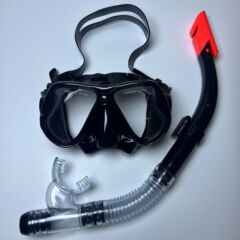 跨境成人大视野潜水镜浮潜面罩钢化玻璃半干式套装呼吸管pvc材质