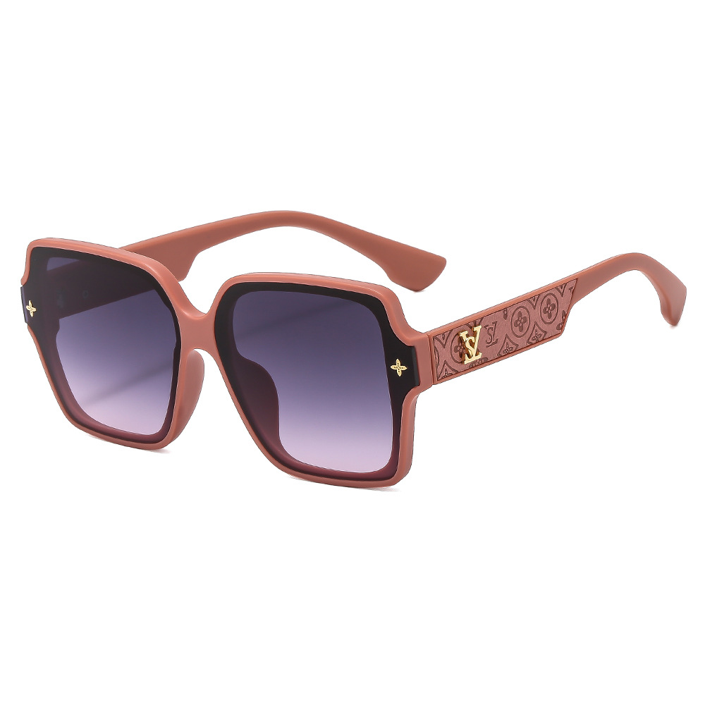 2024 New Yangshulin Square Frame Letter Women's High end Fashion Sunglasses_voghion.com