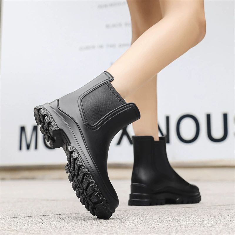 () Martens модная тёплая нескользящая обувь ПВХ сапоги