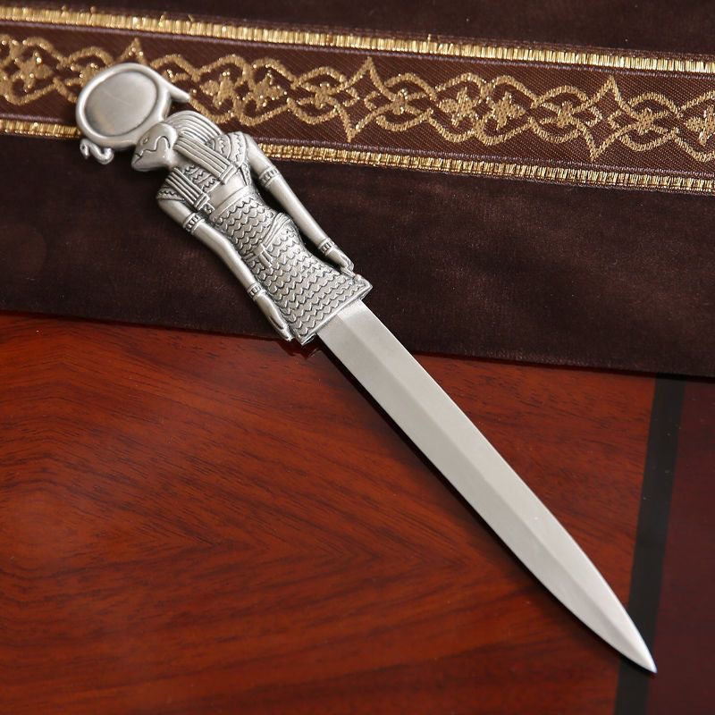 Cuchillo de apertura de cartas de metal sobre retro europeo y americano cuchillo de apertura de cartas de aleación de zinc cuchillo de apertura de documentos expresos fabricantes en stock