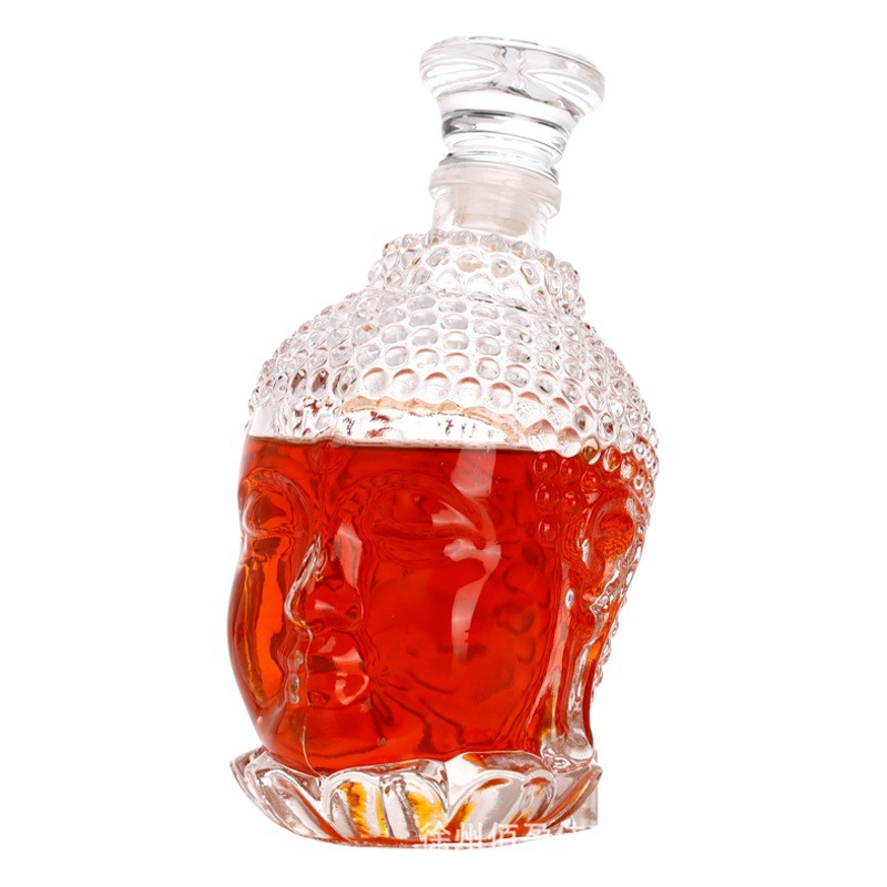 Botella de vino botella vacía de alta gama olla de vino botella de vino tinto de alta gama whisky licor medicina botella de vino con tapa Dispositivo de almacenamiento de vino europeo