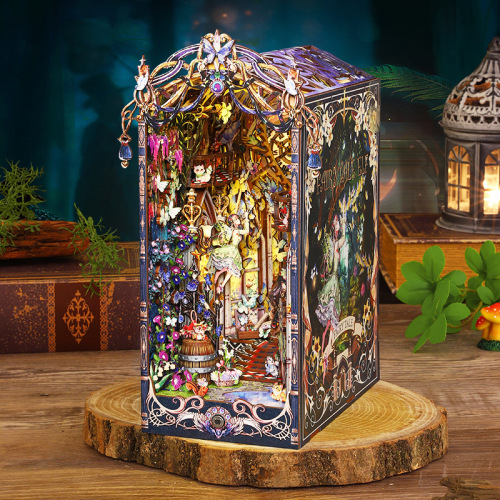 Qiaolexing handmade diy cabin bookend fairy tale 3D three-dimensional creative assembly model birthday gift for women