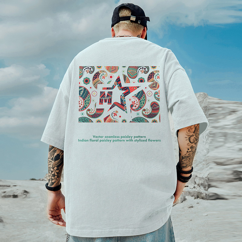 Estilo americano más tamaño manga corta Camiseta calle más tamaño diseño cuello redondo japonés media manga ropa de hombre 8XL