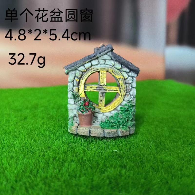 Pecera Decoración de paisajismo Simulación Pastoral Ventanas Pequeñas Accesorios para marcos de fotos Ventanas de resina y ventanas de arena Ventanas de flores pastorales