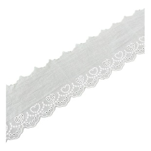 7cm white apricot love cotton lace embroidery handmade Lolita hair accessories headdress material DIY jewelry accessories