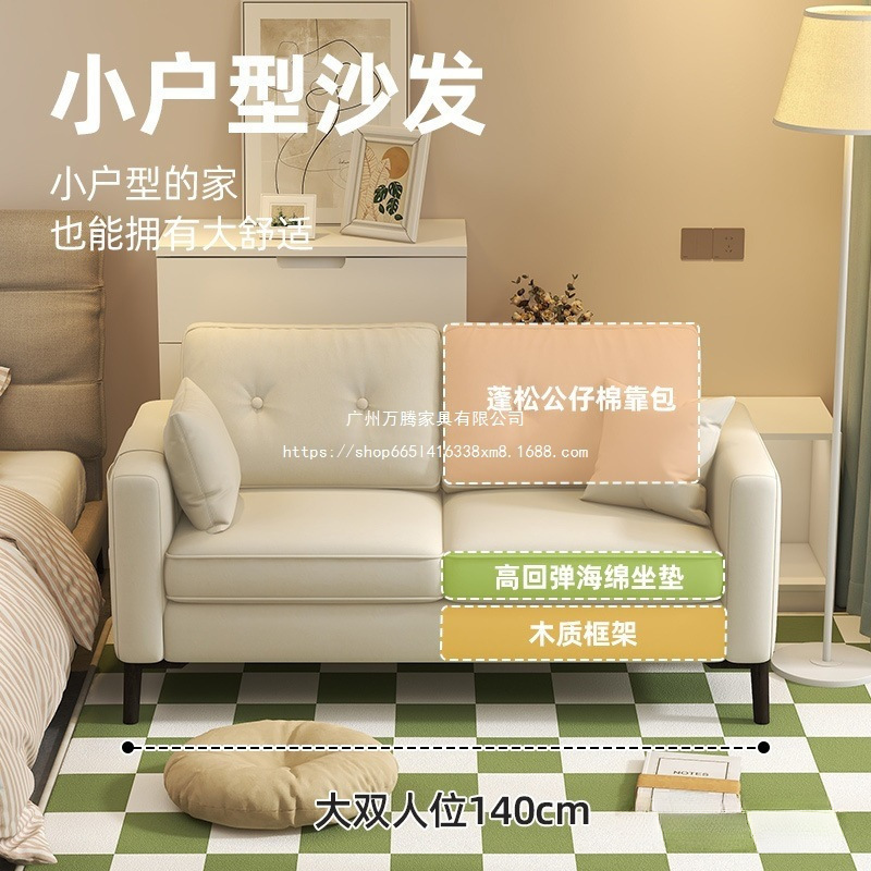 万腾沙发客厅新款小户型现代简约布艺双人沙发出租房服装店小万腾|undefined