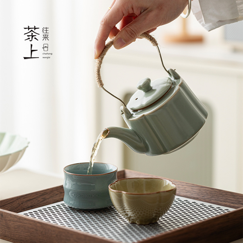 故宫五大名窑一壶四杯功夫茶具高档陶瓷茶壶茶杯礼盒套装礼品定制|undefined