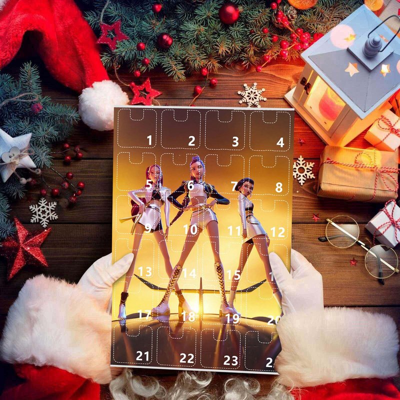 跨境KPOP猎魔女团圣诞倒计时日历盲盒背包车载钥匙扣亚克力挂饰|undefined