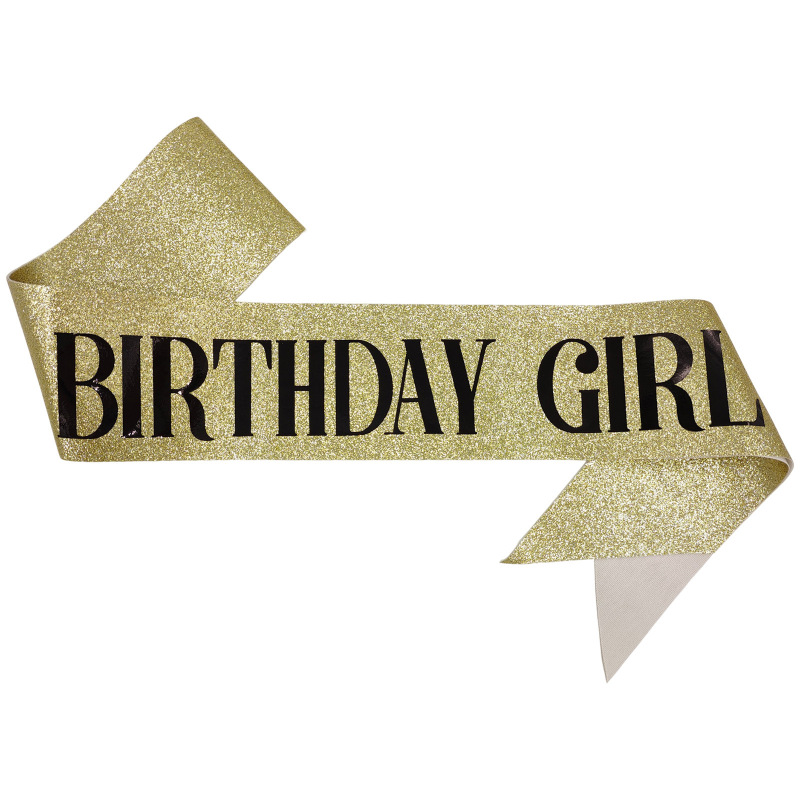 跨境生日派对国王女王派对肩带 birthday girl女孩礼仪带腰带绶带|undefined