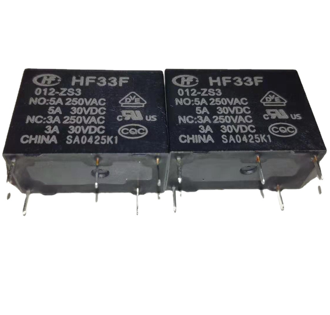 原厂宏发继电器HF33F-012-ZS3继电器5A 3A 12V宏发功率继电器