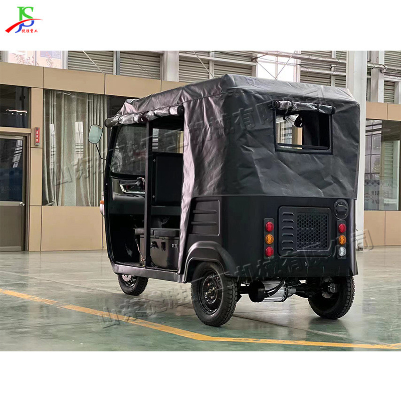 Pequeño triciclo eléctrico sombrilla salida de pasajeros Tuk lugar escénico de seis asientos turismo coche de pasajeros de tres ruedas
