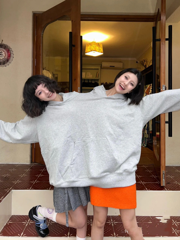 Creative New Couple's Intimate Sweatshirts, Quirky and Funny Casual Loungewear, Loose-Fitting Best Friend Outfits, Double-Piece Tops