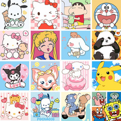 デジタル油絵30-30卸売り子供手作りdiyアニメ出店三麗鴎風景塗り絵