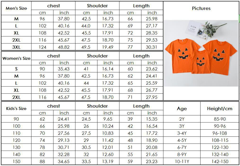 Casual Pumpkin Cotton T-shirt Family Matching Outfits display picture 2