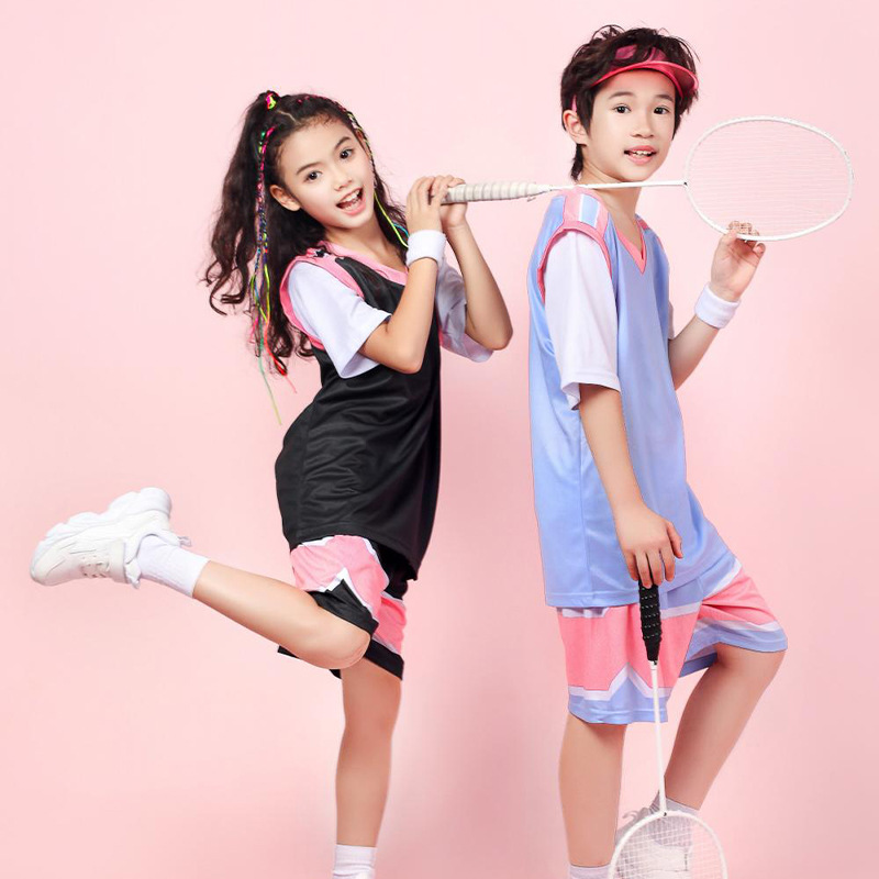 Children's Basketball Uniform Suit Student Fake Two-Piece Sports Suit Kindergarten Primary School Student Skipping Rope Performance Suit Jersey Team