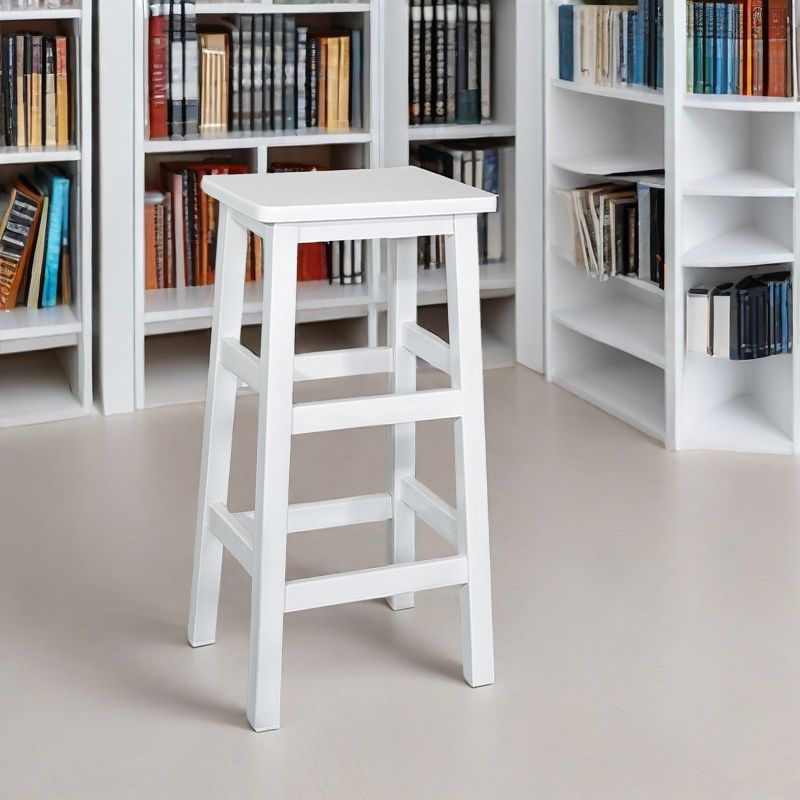Rectangular stool 33*25*75cm white