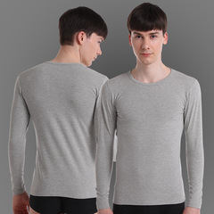 秋冬新款 青年純棉秋衣男 萊卡棉圓領長袖內衣上衣打底衫男士批發