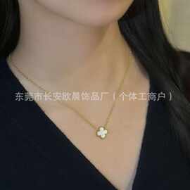 日韩钛钢项链女小众设计百搭颈链不掉色锁骨链电镀工艺精致吊坠