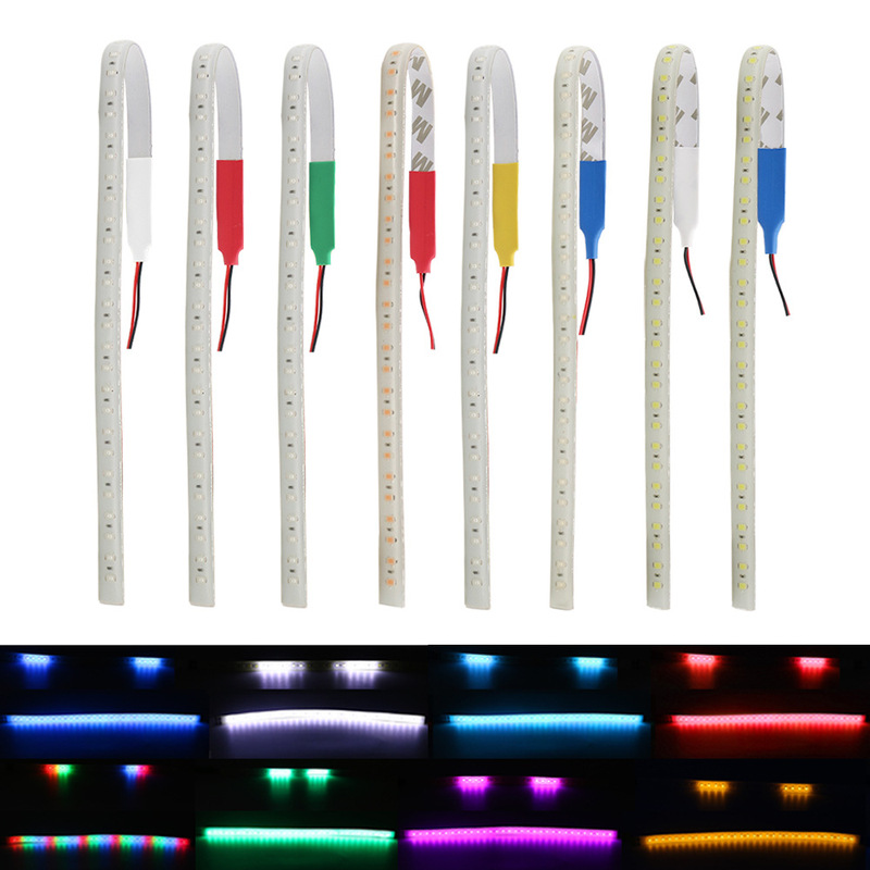 Knight flash scanner neon LED waterproof decorative atmosphere light bar car scooter exterior 12V