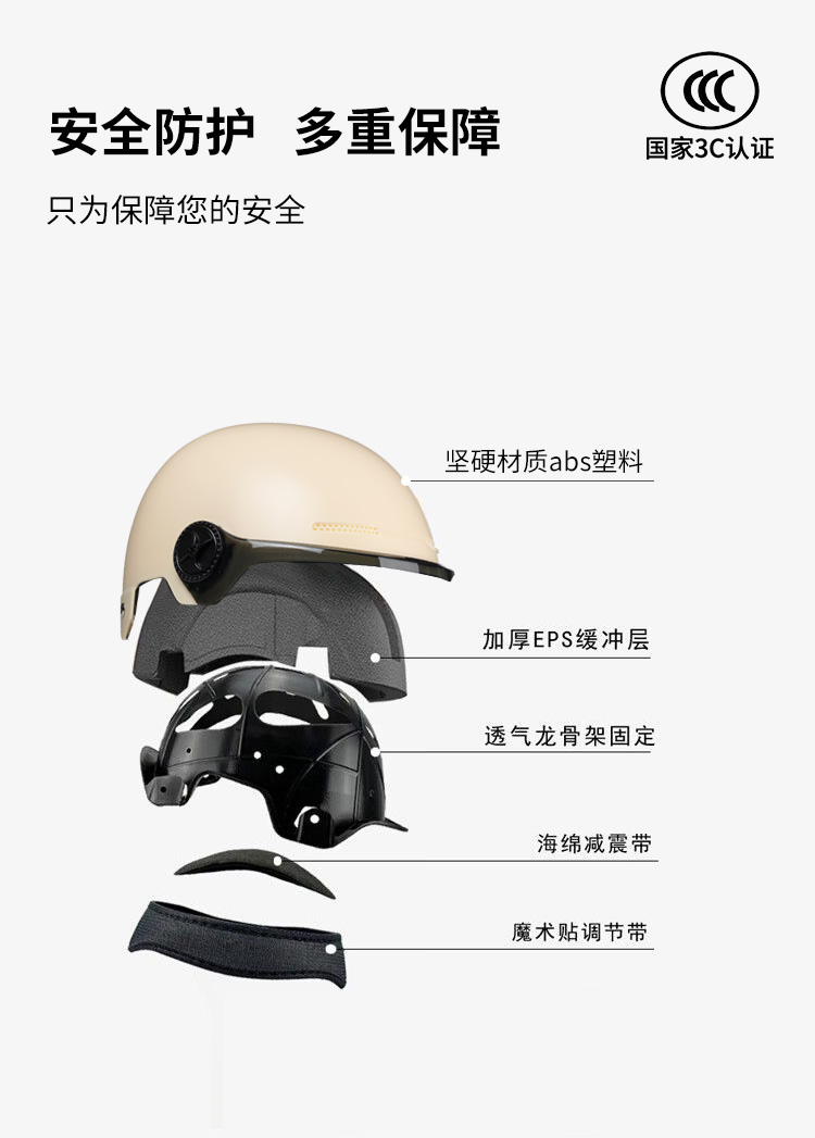3C Certified Electric Motorcycle Helmet Men's and Women's Summer Sunscreen