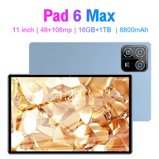 Cross-Border Pad 6 Max New Model 10.1inch Factory Direct Sales Android 16+1t Memory Two-In-One Tablet Computer