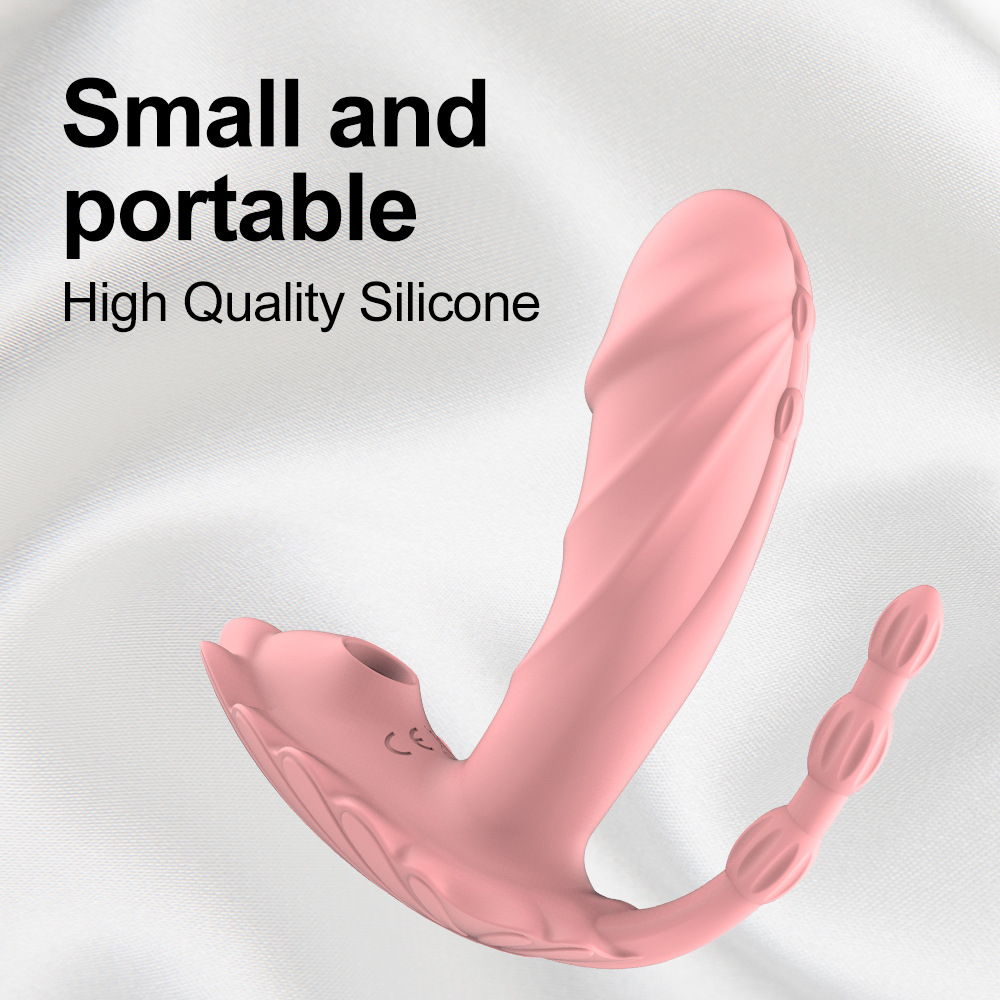 Fabricant et grossiste de sextoys féminins Mina, vibromasseur à succion sans fil portable avec télécommande et 8 fréquences_voghion.com