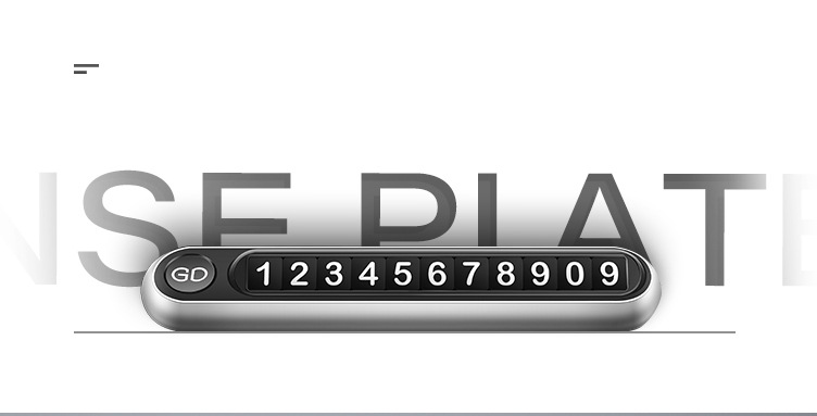 Temporary Car Parking Plate Metal Creative Mobile Phone Number Plate Hidden Temporary Car Moving Decoration Supplies