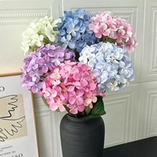 轻奢艾莎绣球仿真花3D打印假花客厅桌面花艺摆件婚礼布置装饰娟花