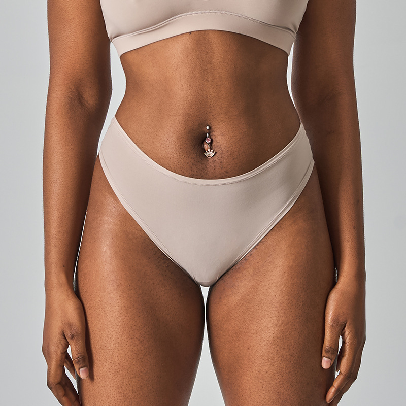 European and American Cross-Border Popular High-Elastic Breathable Nude Antibacterial Crotch Bottom Sexy Briefs Sports Fitness Yoga