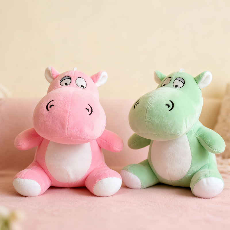 Muñecas de peluche al por mayor de siete pulgadas hipopótamo ultra suave muñeca agarrar juguetes de peluche pequeños regalos de boda