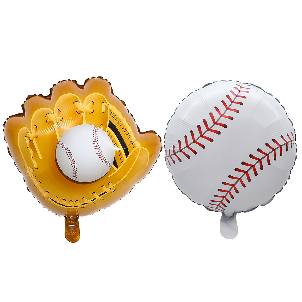 Amazon U.S.A Baseball motion party decorate Baseball Aluminum balloon Baseball glove modelling balloon wholesale