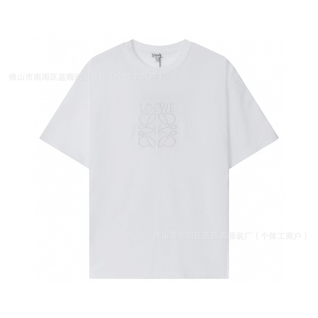 正しいバージョンLOE家24SS新ポケット刺繍クラシック小標男女ゆるいカジュアルカップル半袖tシャツ