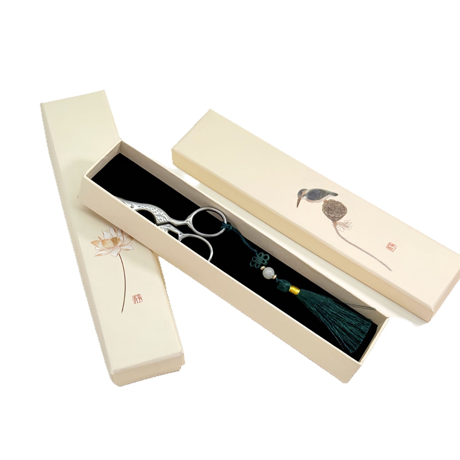 Caja para horquillas, nueva caja de joyería antigua de estilo chino, caja clásica para collares largos, caja de embalaje para regalo de collares y pulseras
