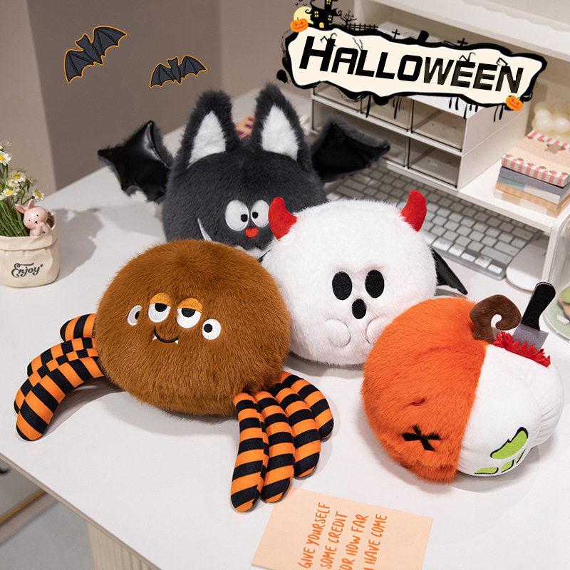 ハロウィン ぬいぐるみ クモ人形 カボチャ コウモリ ゴースト 一緒にトリック オア トリート ハロウィン パーティー 人形 神話|undefined